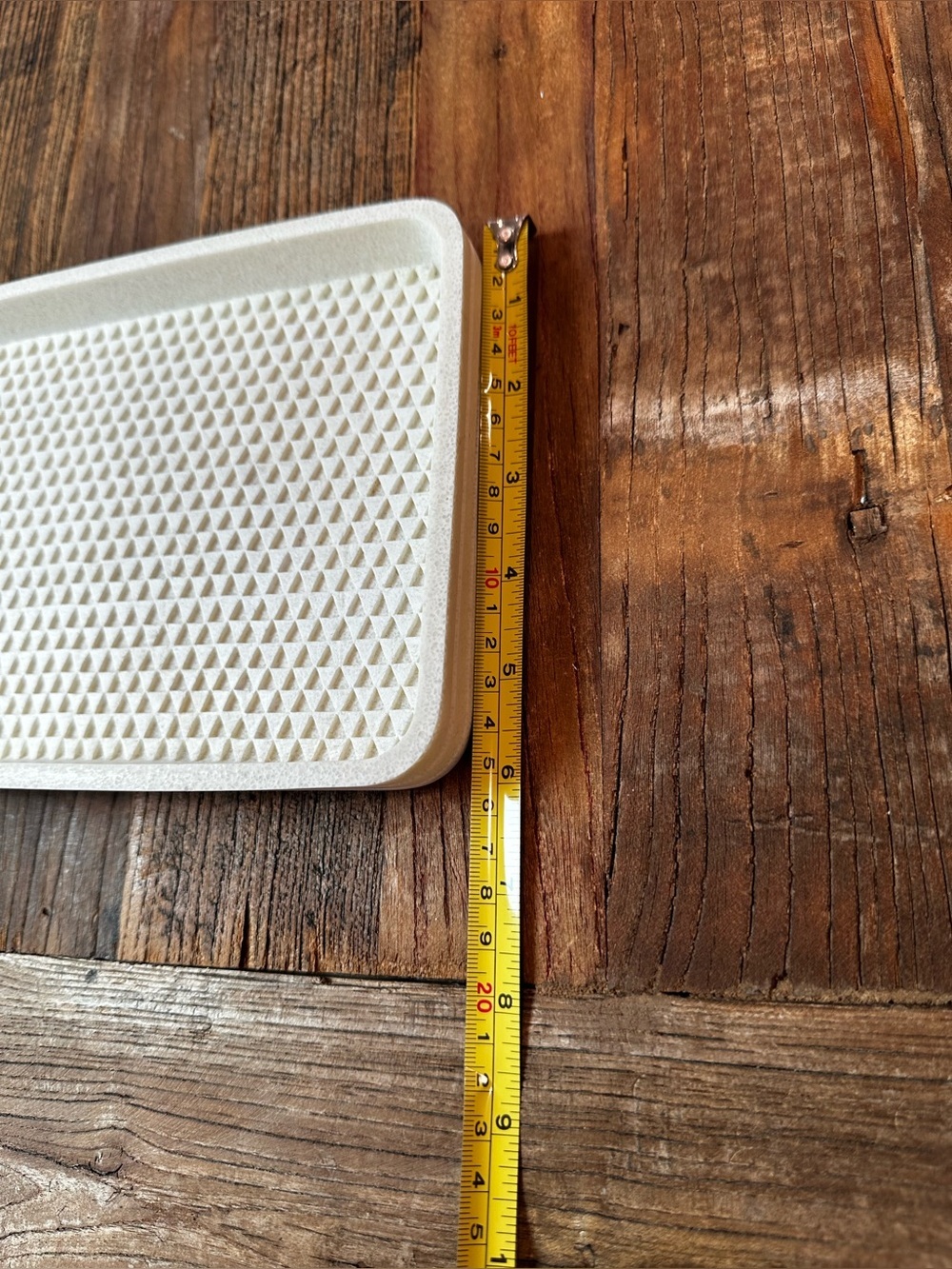 Textured cream Rectangular Tray - Picture 5 of 5